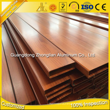 6063 6082 6061 Wood Grain Aluminium Extrusion Profiles for Decoration